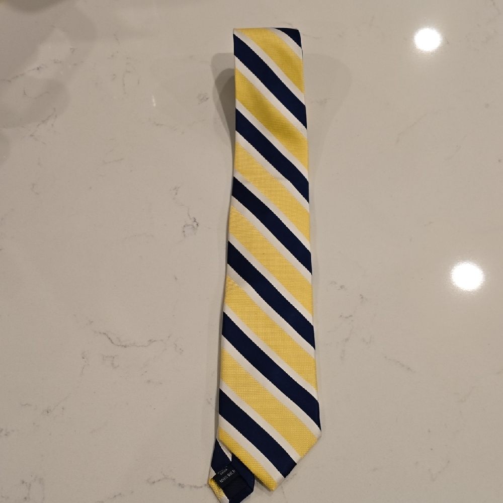 Nautica Bold Yellow and Navy Striped Tie